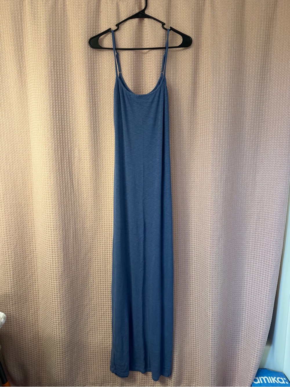 NWOT aerie Blue Maxi Slip Dress with Thin Straps